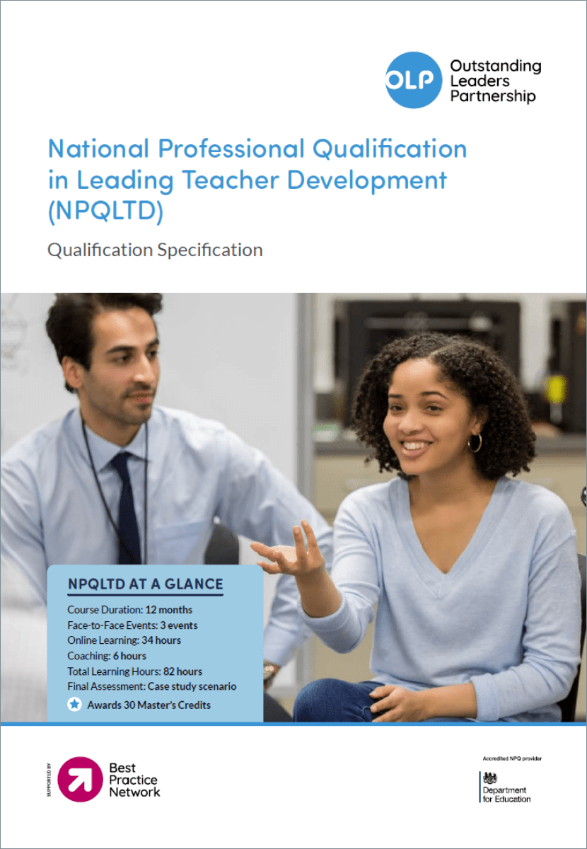 National Professional Qualification for Leading Teacher Development